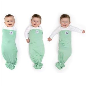 The Ollie Swaddle Meadow SLEEP SACK GREEN